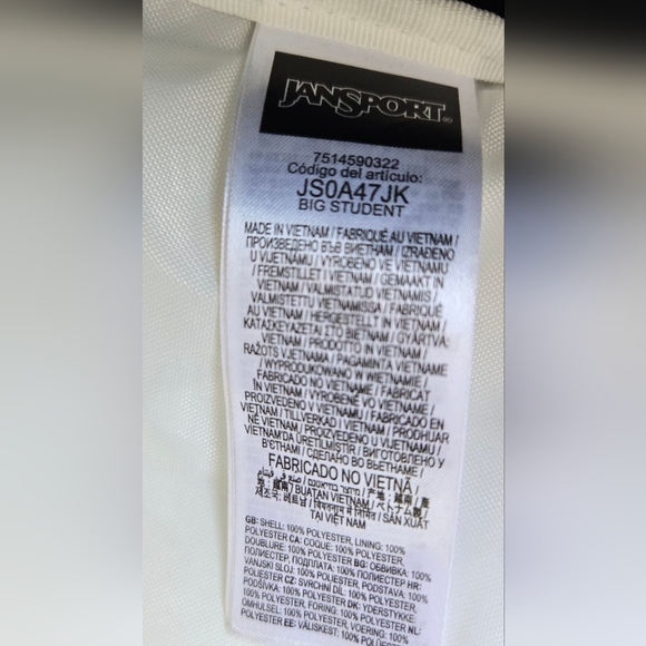 JanSport Big Student 17.5" Backpack - Black: Fits 15" Laptops, Water-Resistant P - Picture 11 of 15